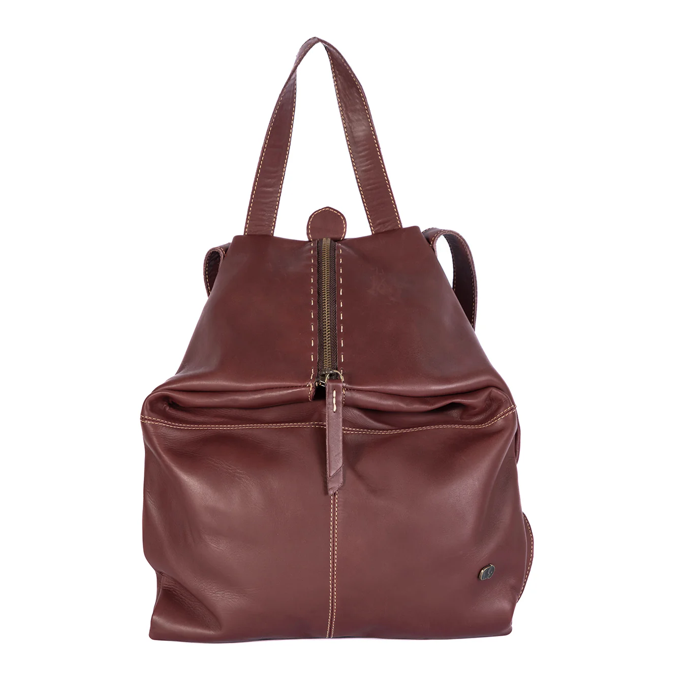 Ncumisa : Leather Backpack in Raisin