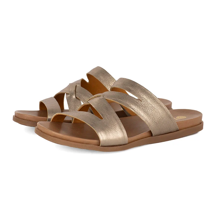 Umzantsi : Ladies Leather Sandal in Sabbia