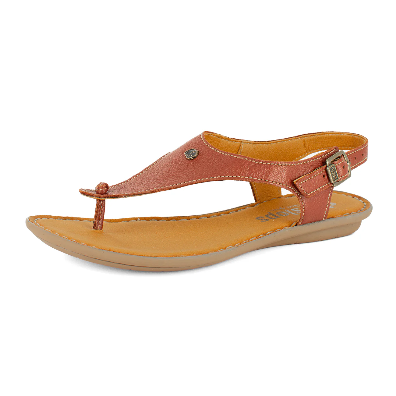 Ovaroli : Ladies Leather Tslops Sandal in Suede Cayak