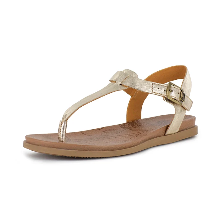 Skosana : Ladies Leather Sandal in Platino