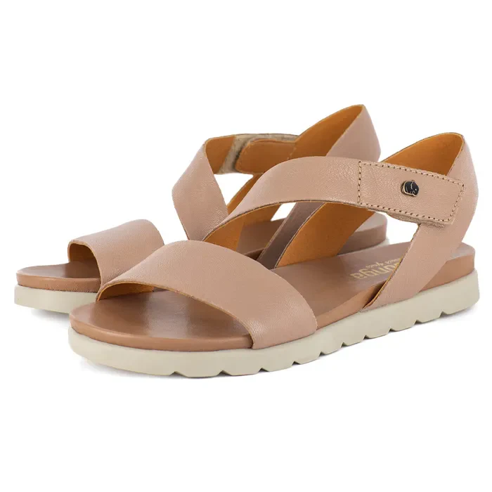 Isidingo : Ladies Leather Sandal in Timber