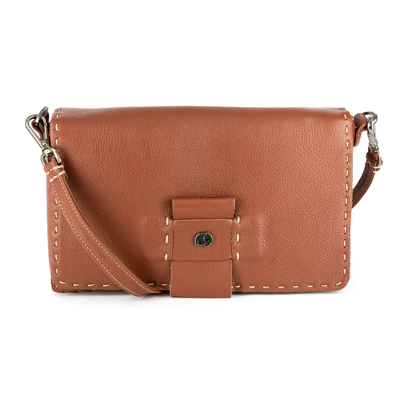 Liana : Ladies Leather Crossbody Handbag in Suede Cayak