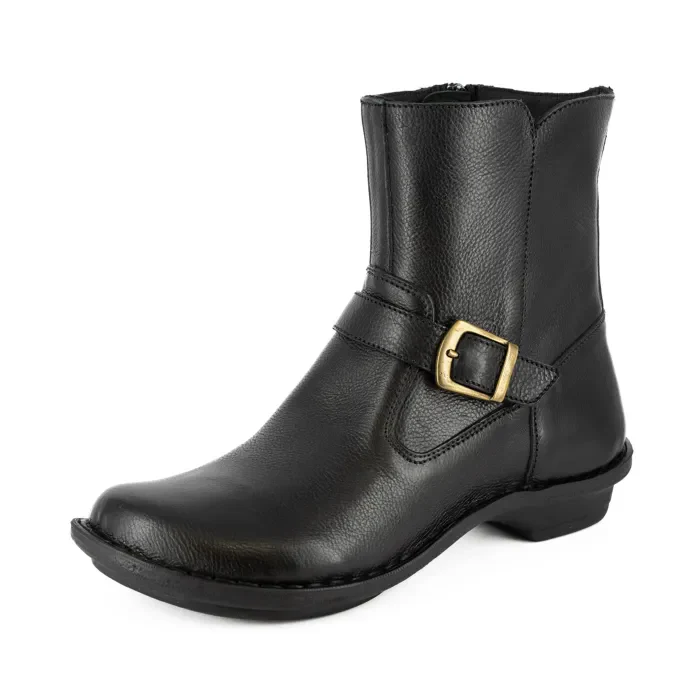 Shimoni : Ladies Leather Ankle Boot in Black