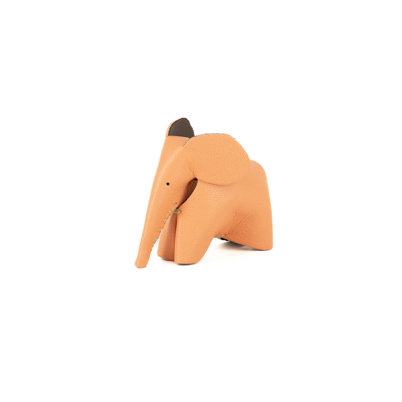 Parva : Small Elephant Family Accessory in Coral Leather