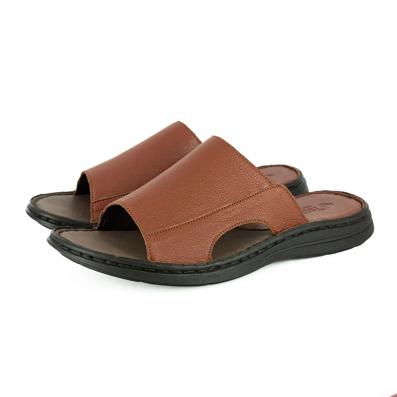 Juza : Mens Leather Sandal in Suede Cayak