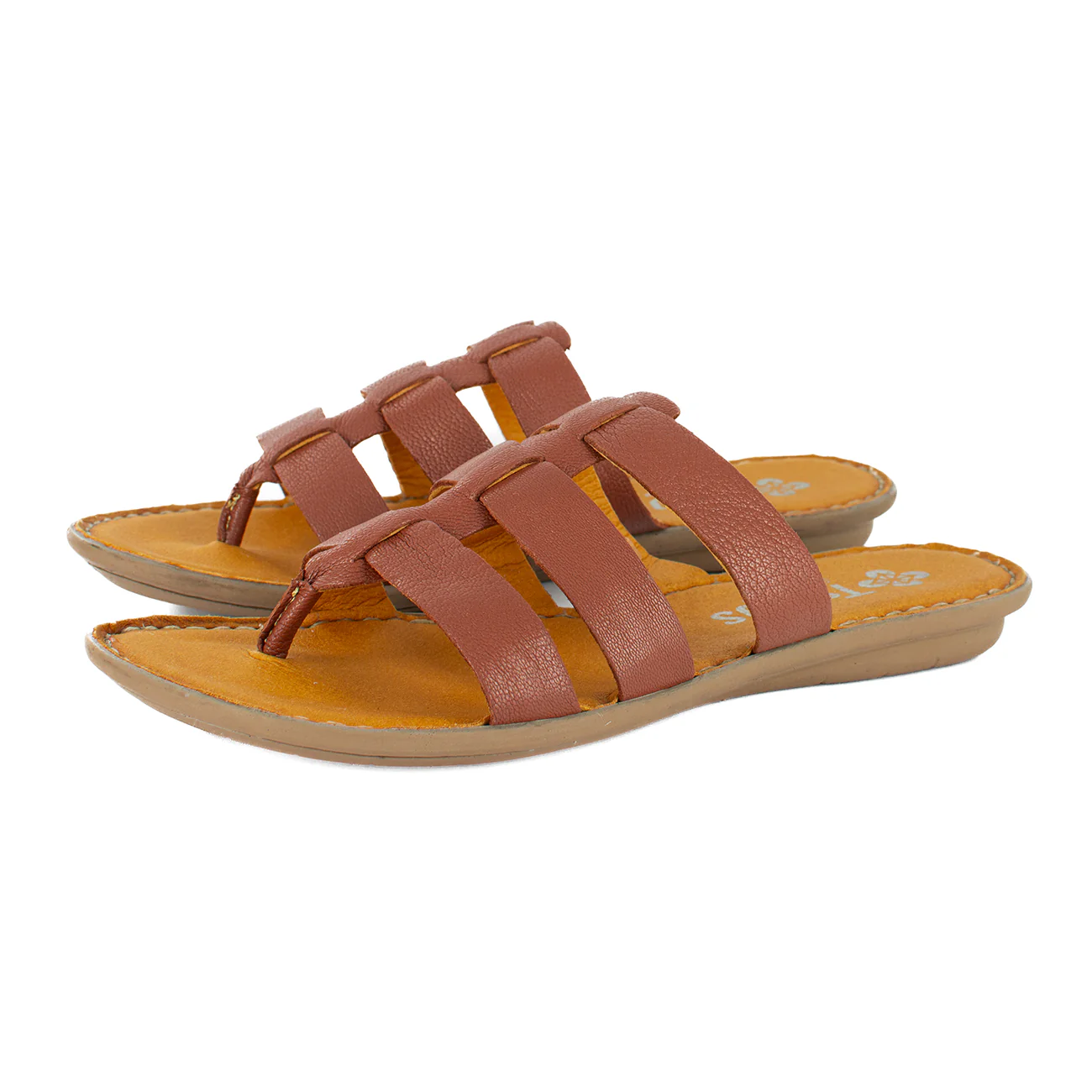 Maroua : Ladies Leather Tslops Sandal in Suede Cayak