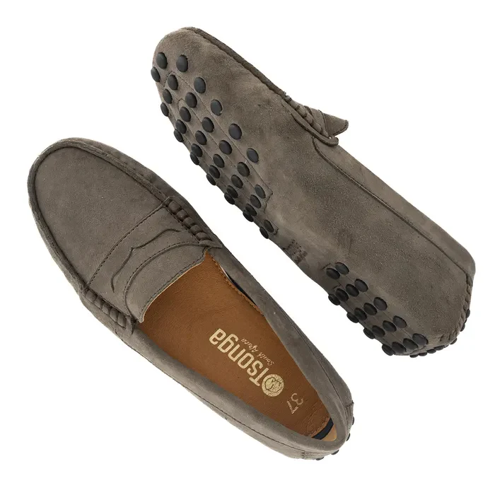 Jozini : Ladies Leather Moccasin In Fungi