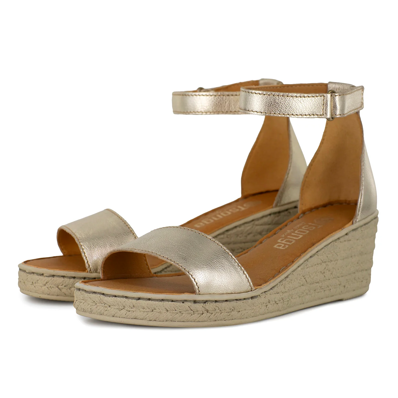 Kekana : Ladies Leather High-Heel Sandal in Platino
