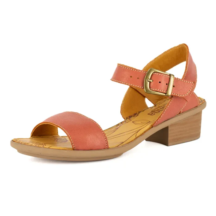 Kangcono : Ladies Leather Sandal in Burnt Orange