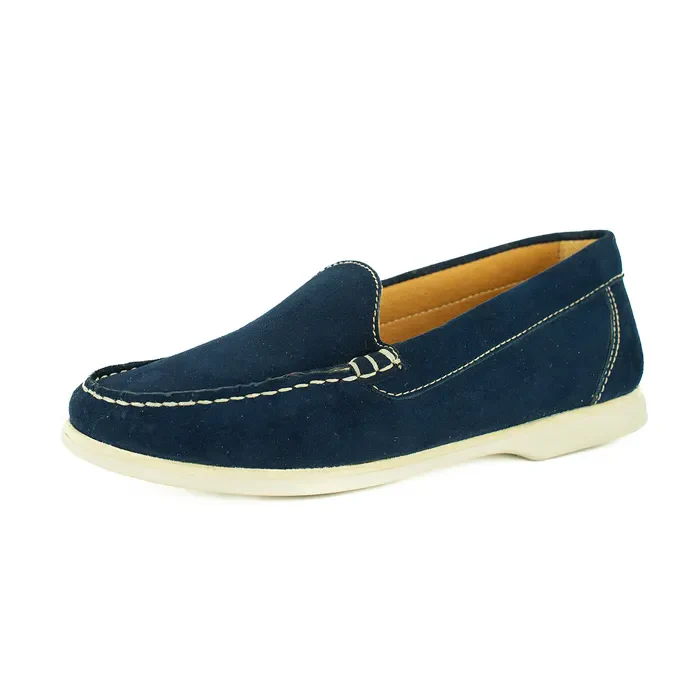 Matatiele : Ladies Leather Moccasin in Navy