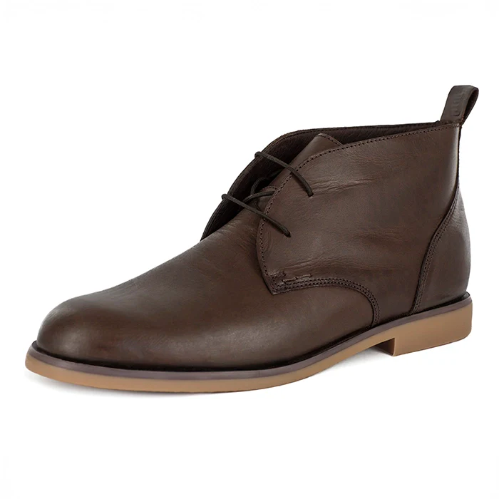 Teboho : Mens Leather Boot in Choc Rodeo