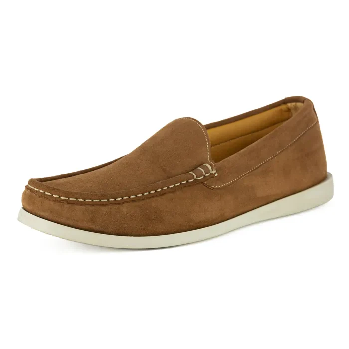 Kinshasa : Mens Leather Moccasin in Donkey London Velutto