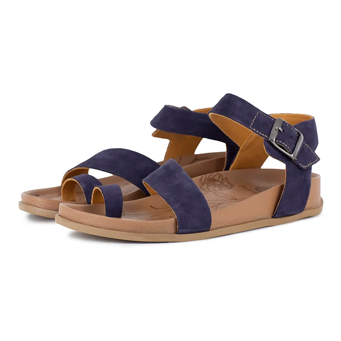 Ragaza : Ladies Leather Sandal in Navy