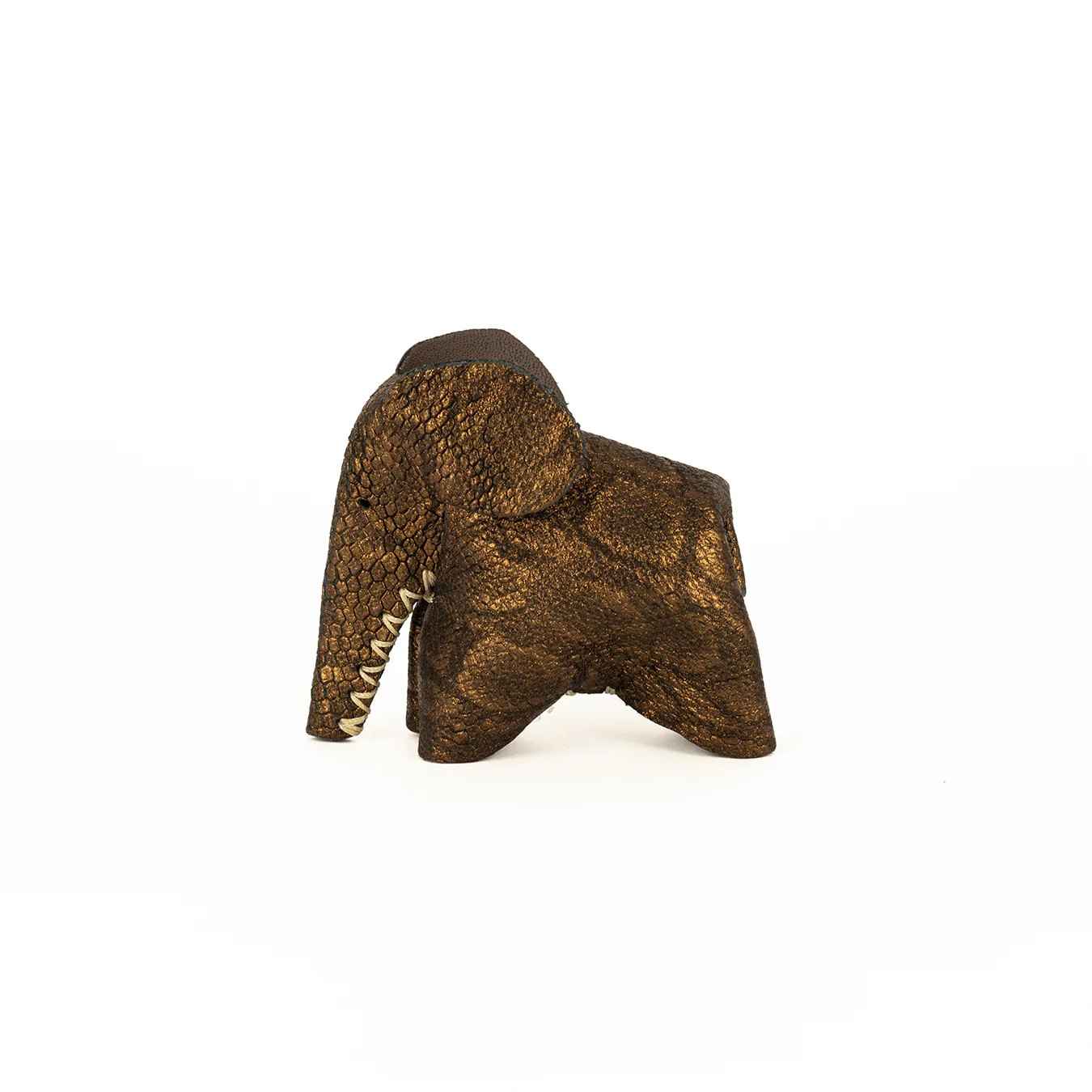 Parva : Small Elephant Family Accessory in Metallic Leather