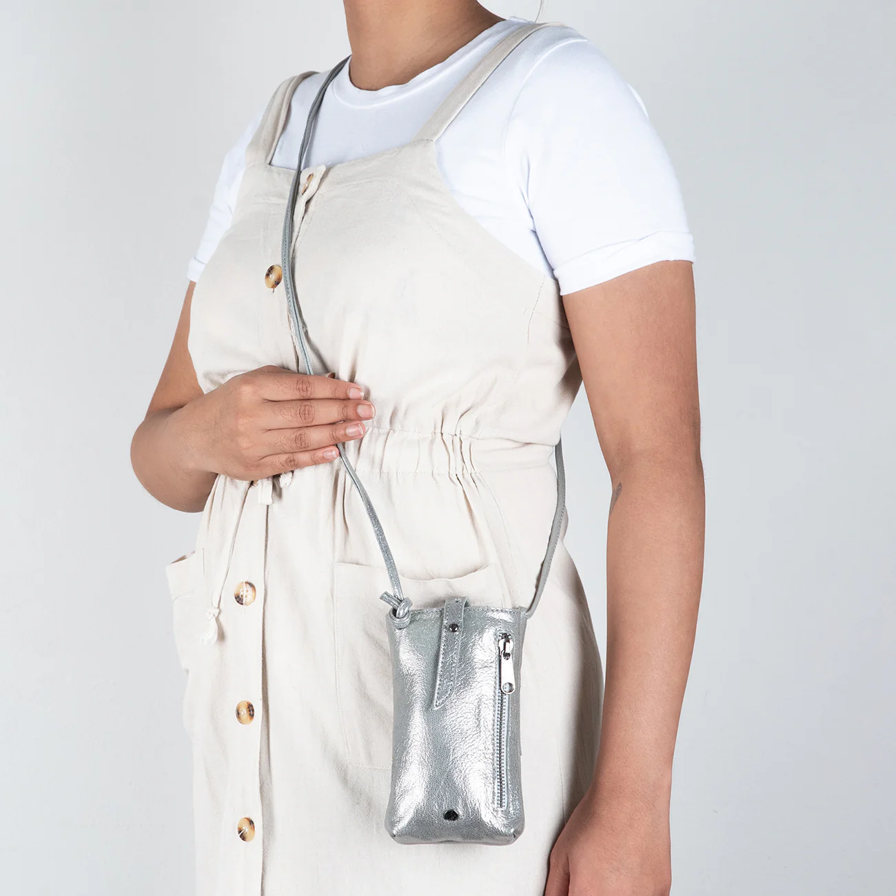 Lulonke : Ladies Leather Crossbody Purse in Tallio Grid