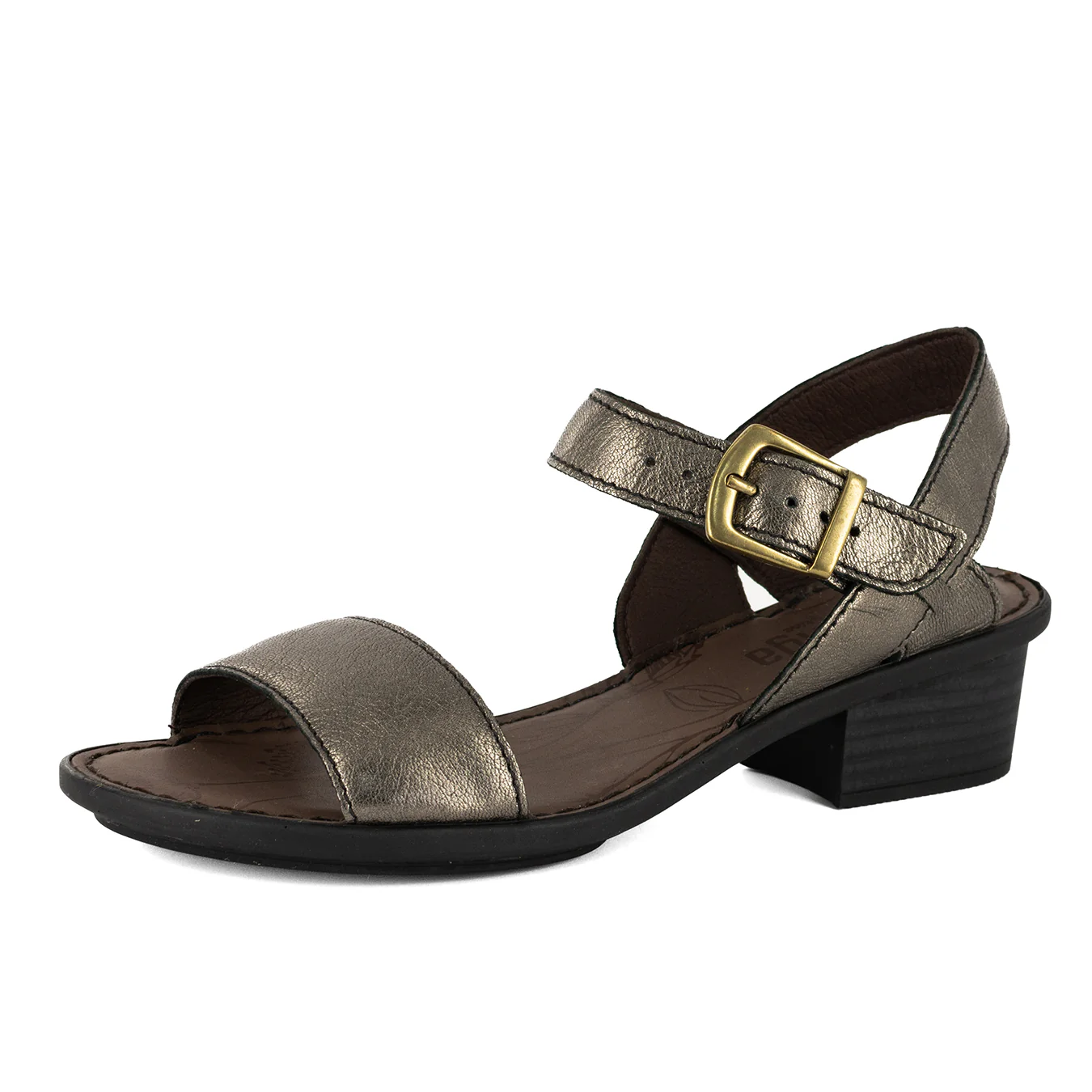 Kangcono : Ladies Leather Sandal in Anthracite