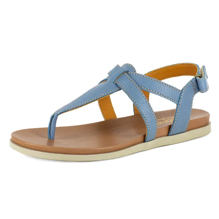 Jojweni : Ladies Leather Sandal in Ocean
