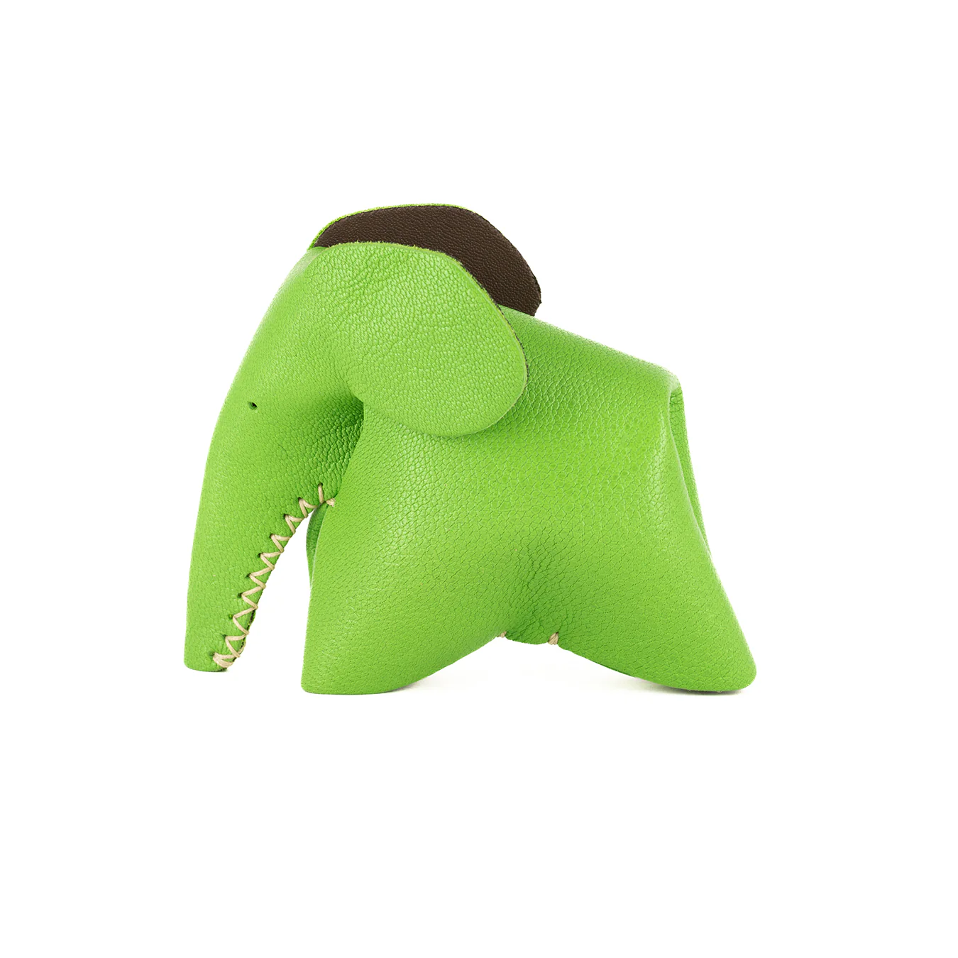 Peaches : Medium Elephant Family Accessory in Green Leather