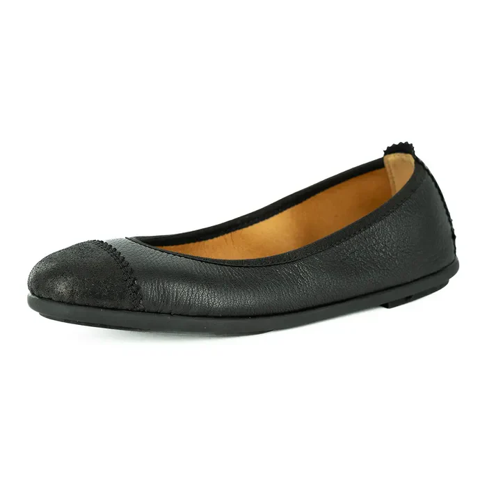 Mabuyana : Ladies Leather Pump in Black Cayak & Spirit