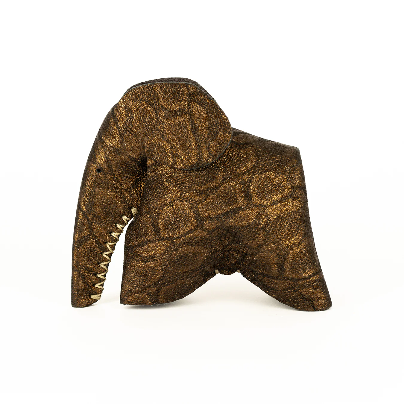 Peaches : Medium Elephant Family Accessory in Metallic Leather