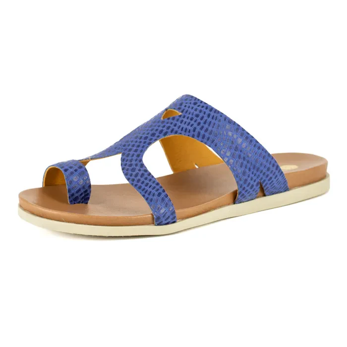 Zawadi : Ladies Leather Sandal in Turbine