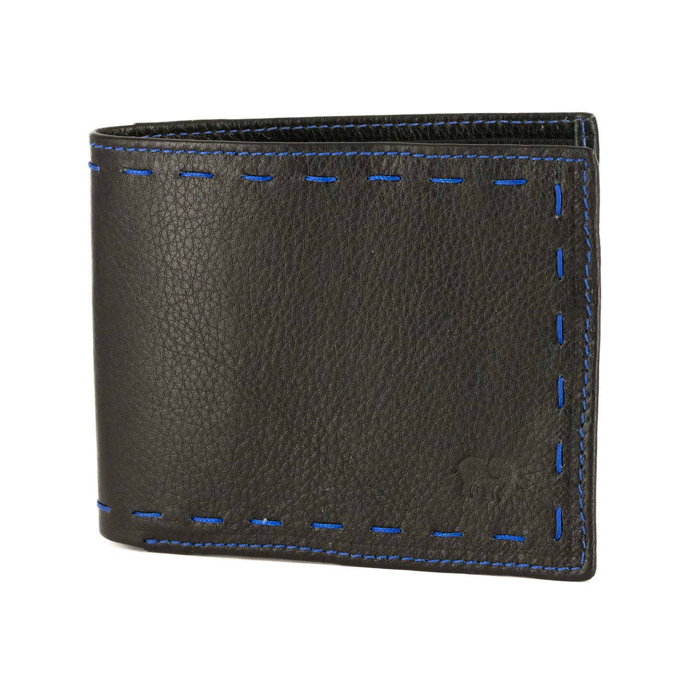 Leefa : Mens Leather Wallet in Black Delta