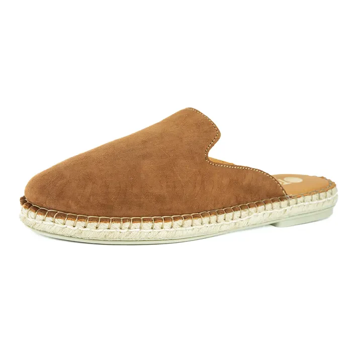 Ukubasa : Ladies Leather Slip-on Espadrille in Donkey