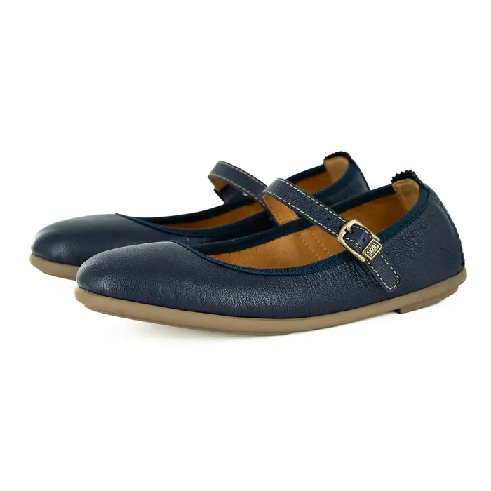 Godcini : Ladies Leather Pump in Marine