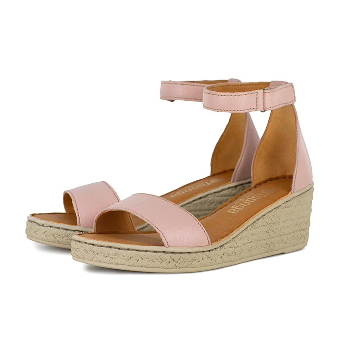 Kekana : Ladies Leather High-Heel Sandal in Pink