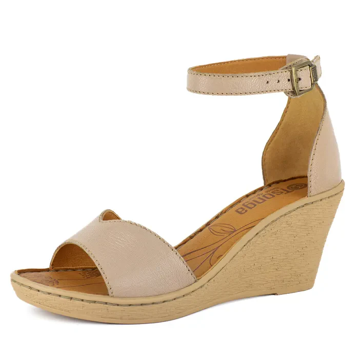 Kano : Ladies Leather High-Heel Sandal in Mantega