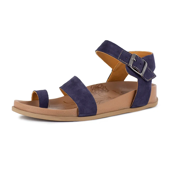 Ragaza : Ladies Leather Sandal in Navy