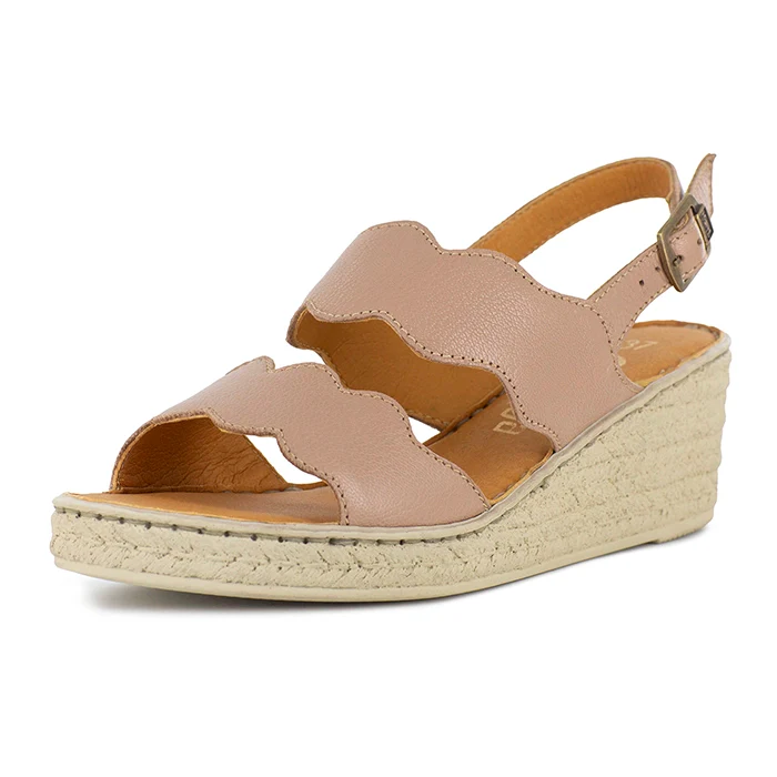 Cocekile : Ladies Leather High-Heel Sandal in Timber