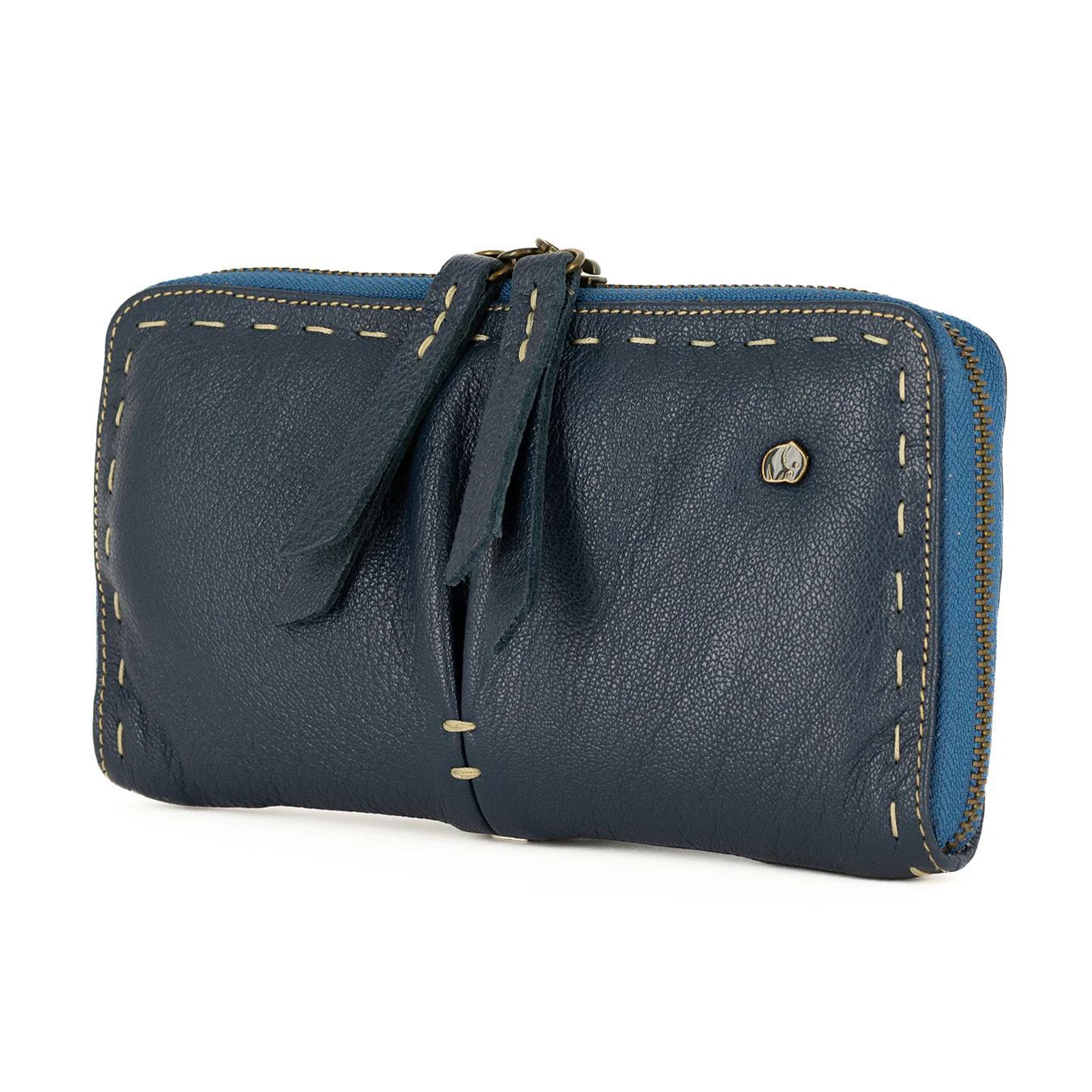 Olwethu : Ladies Leather Clutch Purse in Denim Cayak