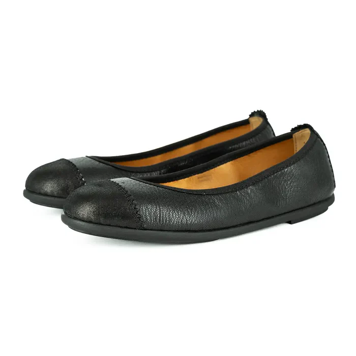 Mabuyana : Ladies Leather Pump in Black Cayak & Spirit