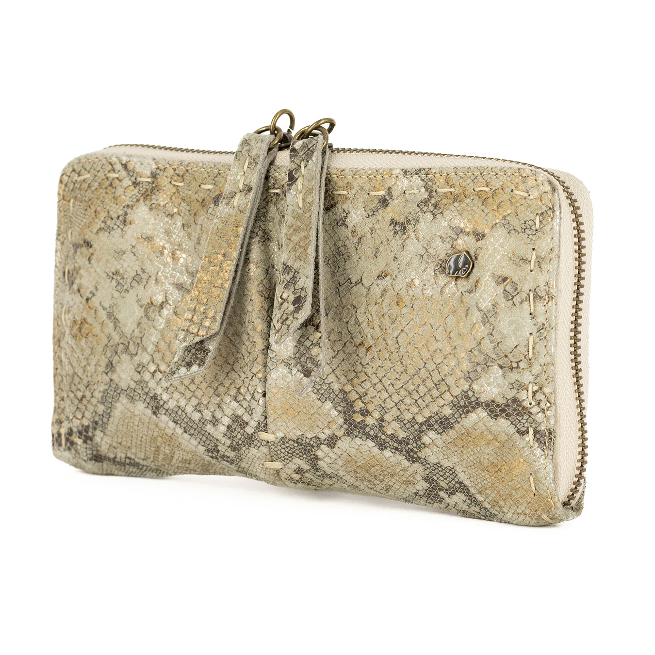 Olwethu : Ladies Leather Clutch Purse in Opal Rockafella