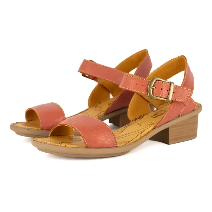Kangcono : Ladies Leather Sandal in Burnt Orange