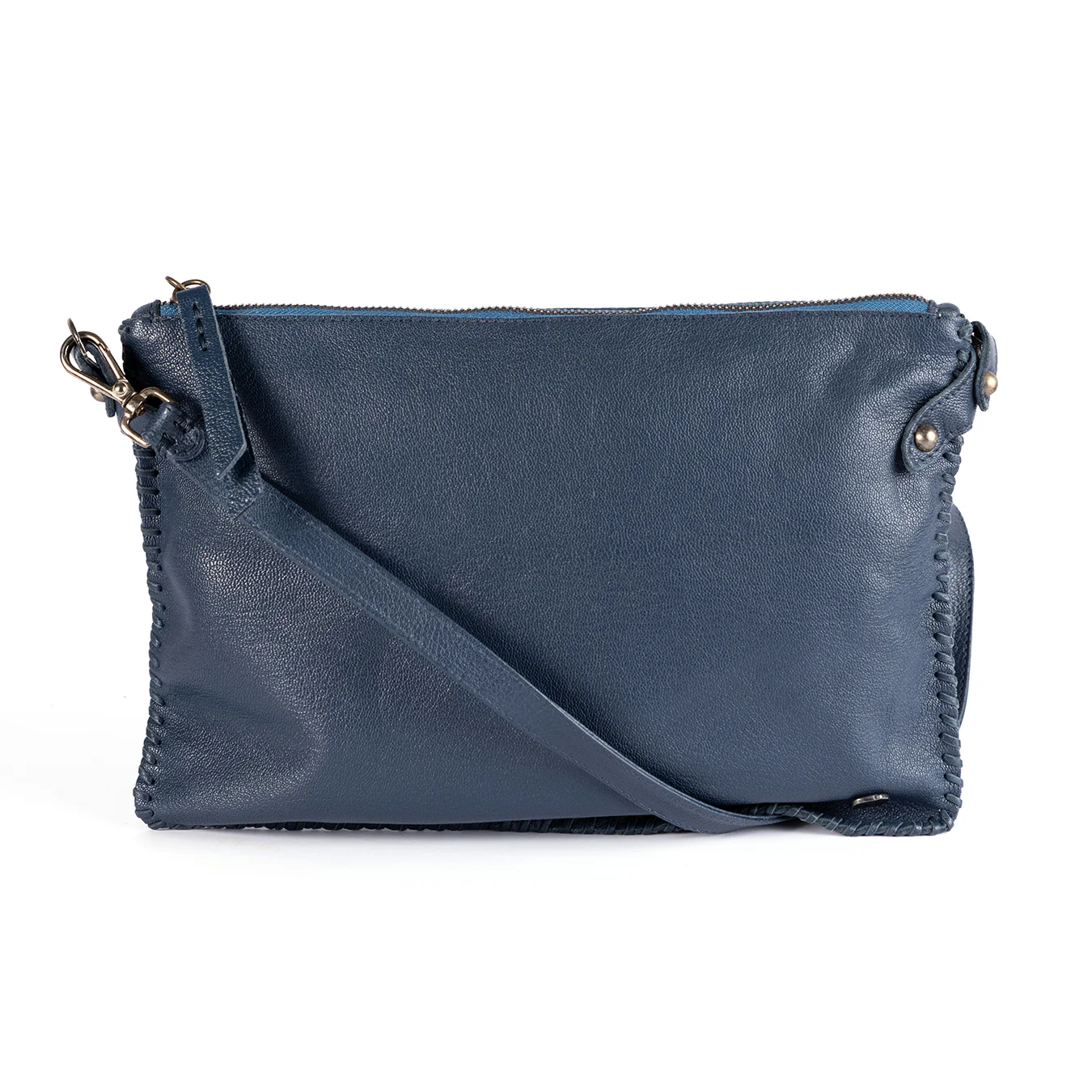 Rantu : Ladies Leather Crossbody Handbag in Denim