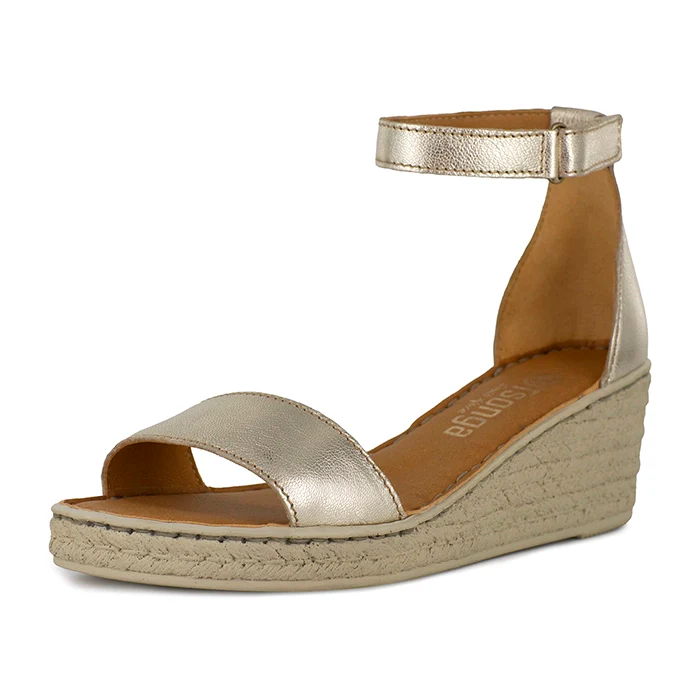 Kekana : Ladies Leather High-Heel Sandal in Platino
