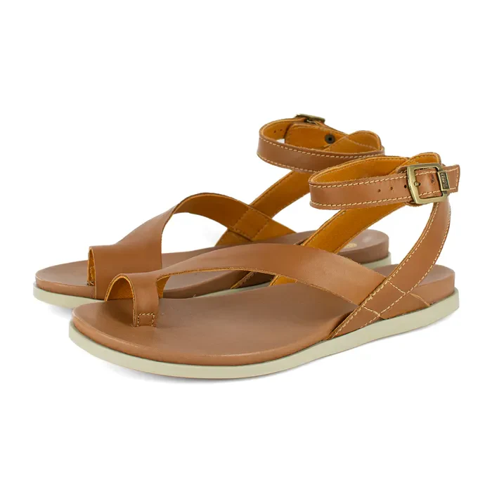 Ugalonci : Ladies Leather Sandal in Hazel