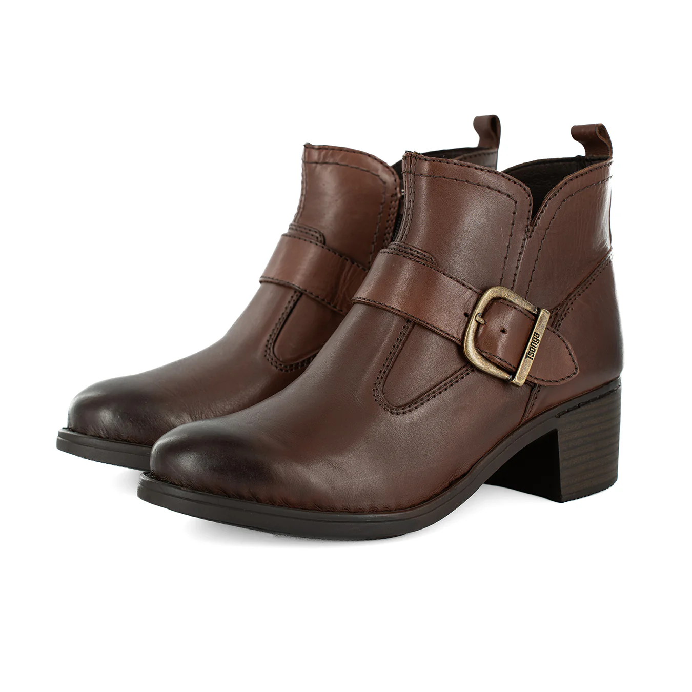 Zibalo : Ladies Leather Ankle Boot in Sable Relaxa