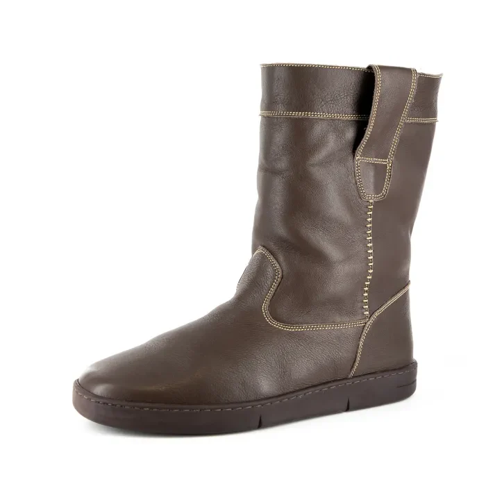 Kubanda : Men's Leather 100% Wool-Lined Boots in Choc Delta