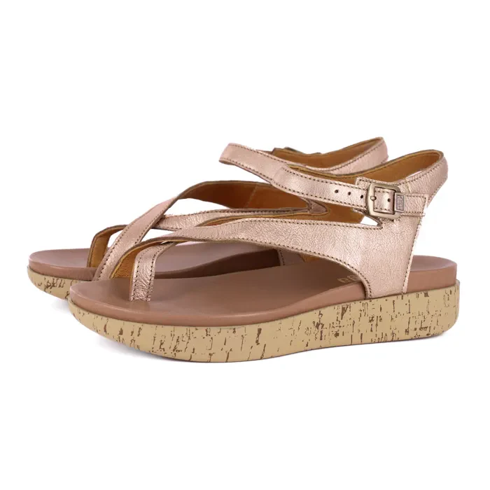 Umnyango : Ladies Leather Sandal in Rose Gold