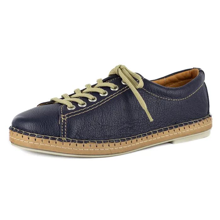 Naledi : Ladies Leather Sneaker in Marine