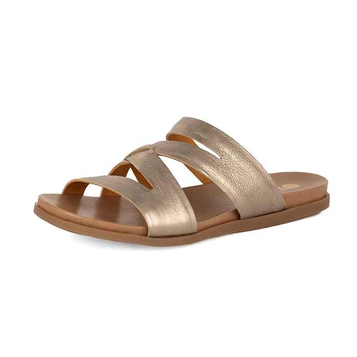 Umzantsi : Ladies Leather Sandal in Sabbia