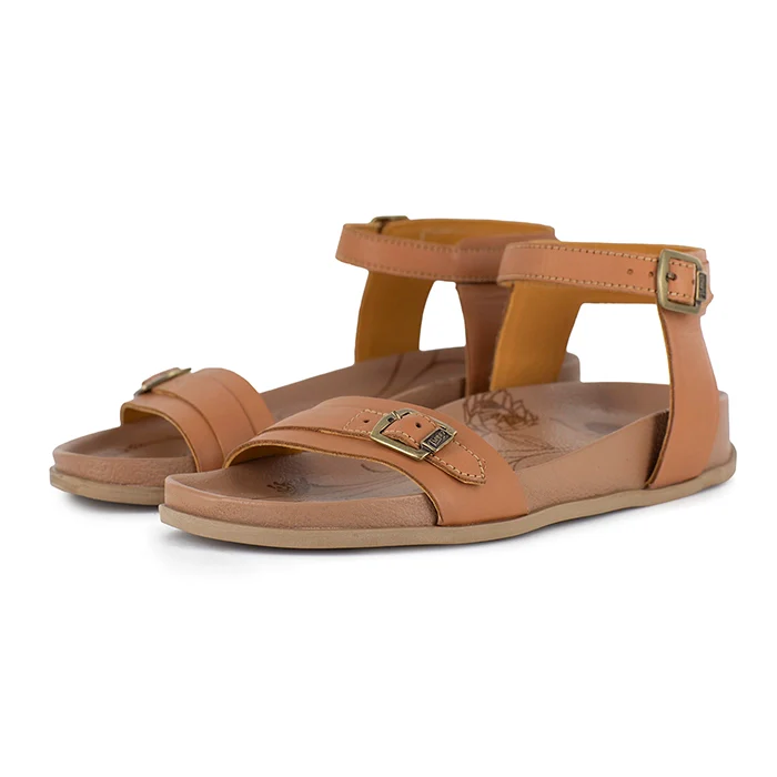 Funduzi : Ladies Leather Sandal in Hazel