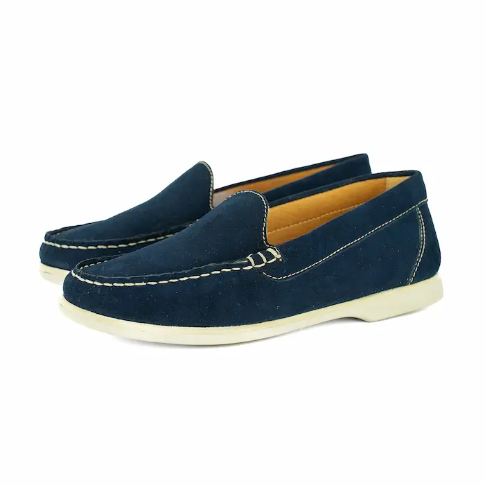 Matatiele : Ladies Leather Moccasin in Navy