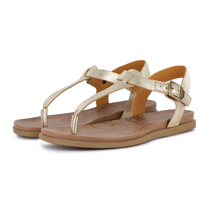 Skosana : Ladies Leather Sandal in Platino