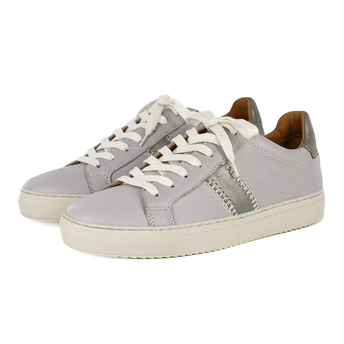 Tripoli : Ladies Leather Sneaker in Grey Mist & Tallio