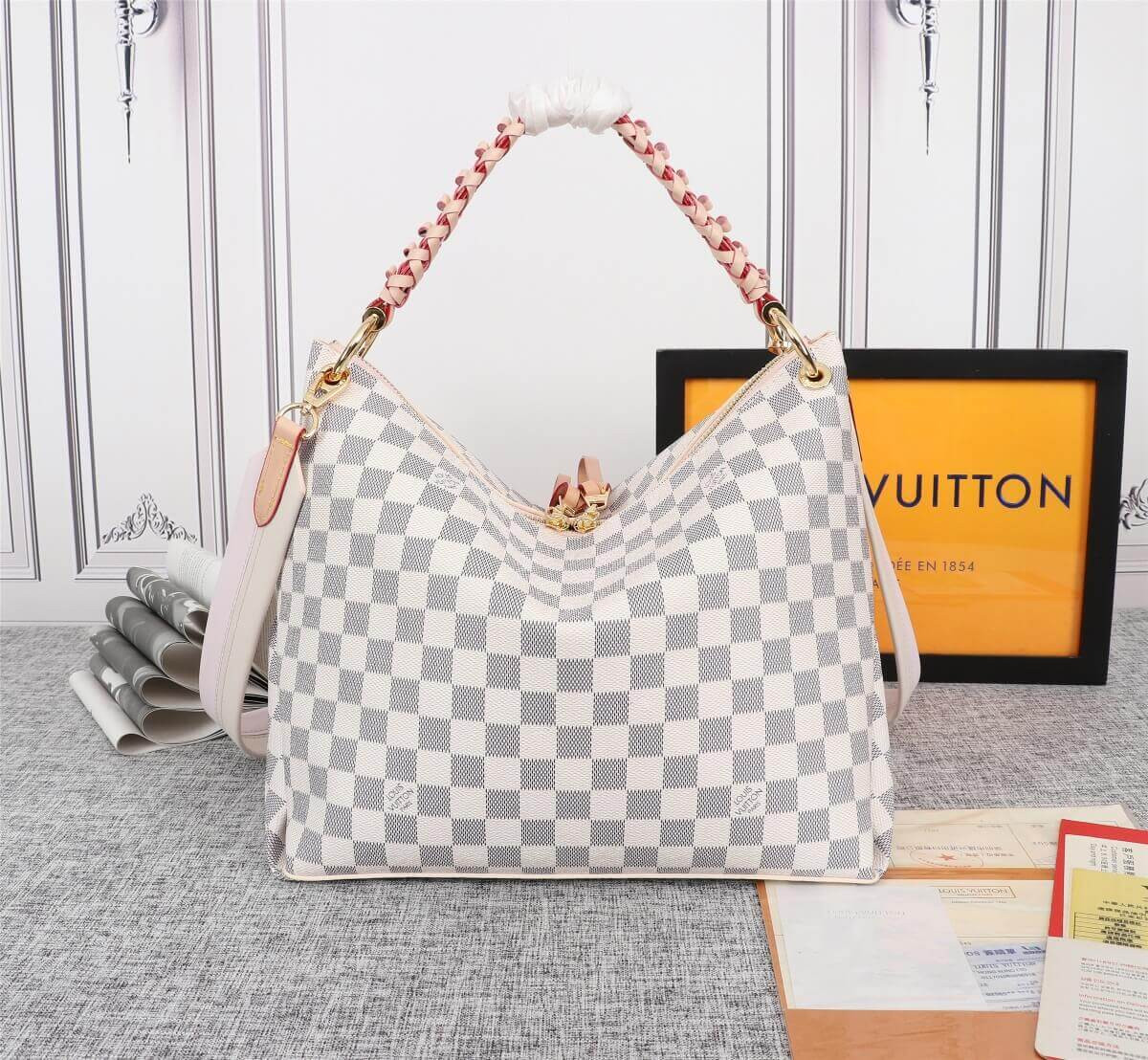 Louis Vuitton Damier Azur Beaubourg Hobo MM N40343