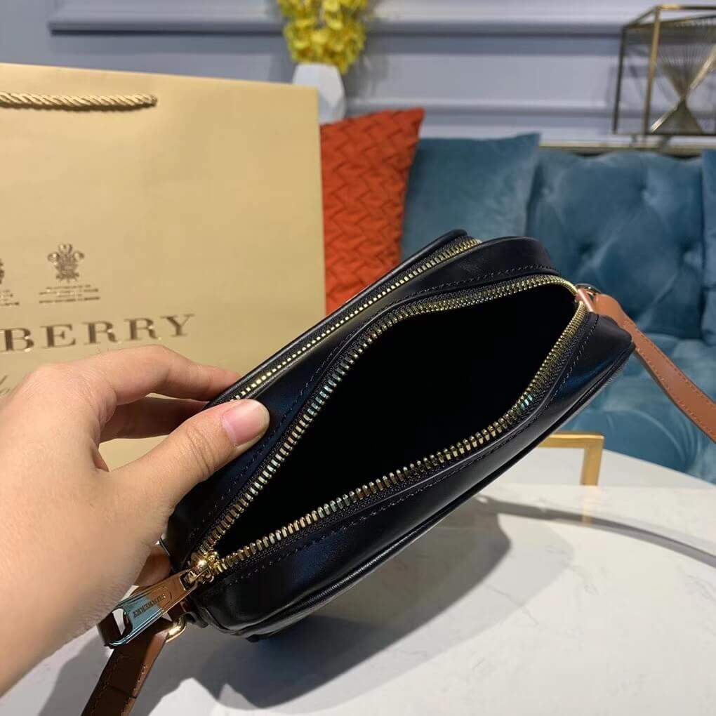 Burberry Monogram Stripe E-canvas Camera Bag 80183621